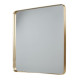 Miroir carré en aluminium - 60 x 60 x 3,5 cm - Jaune doré