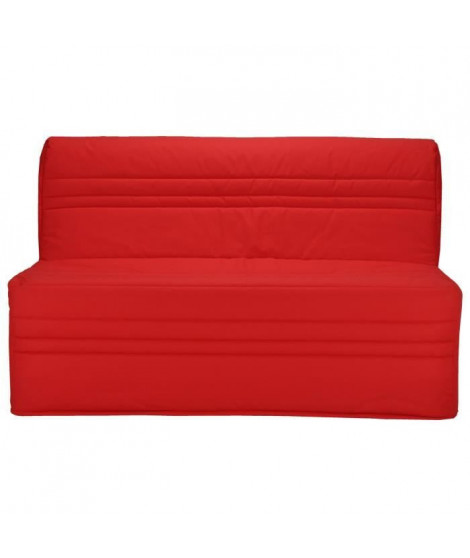 JOÉ Banquette BZ 3 places - Tissu rouge - Contemporain - L 143 x P 97 cm