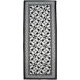UTOPIA Tapis de salon carreaux de ciment 50x100 cm - Noir, gris et blanc