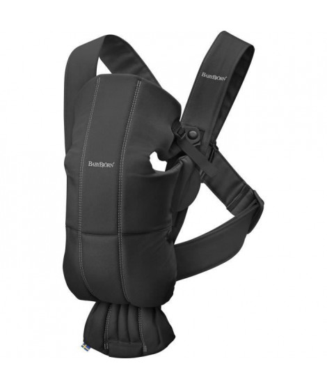 BABYBJORN Porte-bébé Mini, Noir, Coton