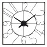 Horloge carré - Métal - 60 x 60 x épaisseur 4,5 cm - Noir