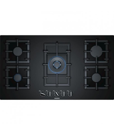 SIEMENS EP9A6QB90 TABLE GAZ - 90CM - 4F+WOK - FLAMESL - VERRE NOIR