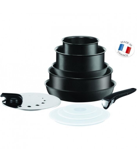 TEFAL INGENIO PERFORMANCE - Batterie de cuisine 10 pieces - Noir