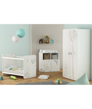 Hiboux Chambre Bebe Complete Lit 60x1 Cm Armoire Commode Alienor Loisirs Com