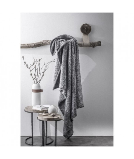 TODAY Plaid 100% Polyester FURLY Au Coin du Feu 125x150cm - Gris