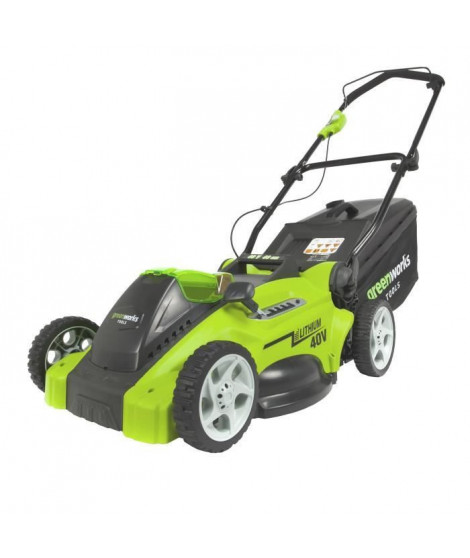 GREENWORKS Tondeuse électrique G40LM41K4 - 40 V - 41 cm - 1 batterie 4 Ah + 1 chargeur - Vert