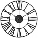 ACDECO Pendule métal Vintage - Noir - Ø 36,5 cm