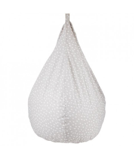 Poire Coton imprimée CHIPS - Gris - D 75 x H 110 cm