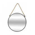 ATMOSPHERA Miroir a corde Rond en métal - Noir - Ø 37 cm