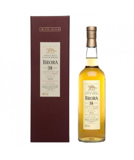 Whisky Brora 38 ans d'âge Edition Limitée 2016 Single Malt d'Highlands - Ambré - 48,6° - 70 cl