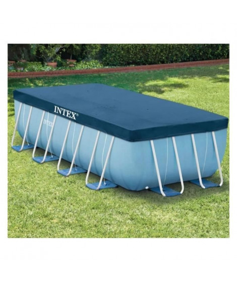 Bache de protection 4x2m pour piscine tubulaire rectangulaire Intex