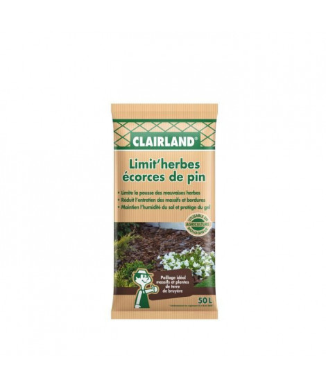 CLAIRLAND Ecorces de pin - 50 L