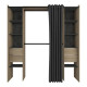 DANA Kit dressing 2 colonnes + 2 penderies + 4 tiroirs - Décor chene kronberg - L 115 x P 50,1 x H 203 cm