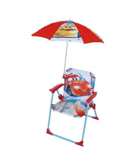 Fun House Disney Cars chaise pliable avec parasol pour enfant