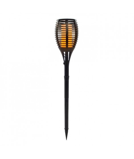 LUMI JARDIN Torche solaire Maity Sun - Effet flamme - LED - H 80 cm - Blanc chaud