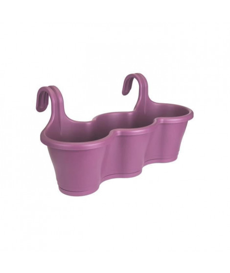 ELHO Jardiniere de balcon Corsica Triple - Violet vif - Extérieur & Balcon - L 27,1 x W 53,5 x H 25,9 cm