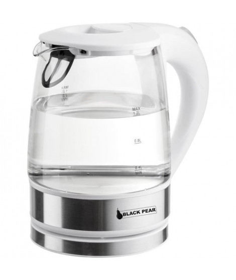 BLACKPEAR BSF 3000 Bouilloire sans fil en verre 1,2L - 1800 W