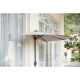 Demi Parasol de balcon 270 cm - Pied non inclus - Structure acier et toile polyester 180g/m2 - Beige