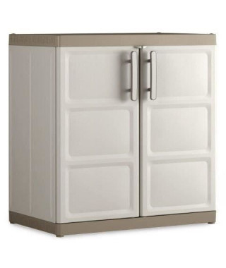 KETER Armoire basse XL EXCELLENCE - Beige et Taupe - 89 x 54 x 93 cm