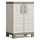 KETER Armoire Basse EXCELLENCE - Beige et taupe - 65 x 45 x 97 cm