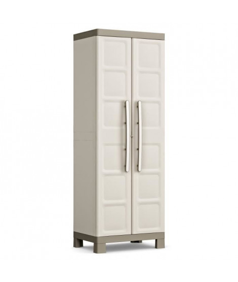 KETER Armoire Utilitaire EXCELLENCE - Beige et Taupe - 65 x 45 x 182 cm