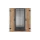 CORK Armoire de chambre - Style Industriel - Décor chene et graphite - L 180 cm