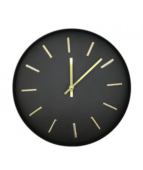 Horloge ORO - Métal - Noir et Doré - D30X3,5cm