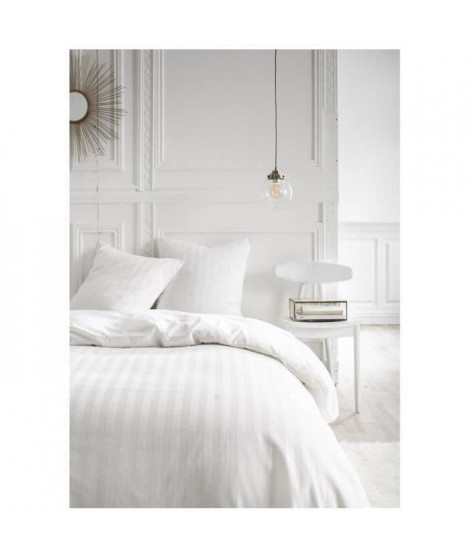 TODAY Parure de couette Constance - 100% satin de coton - 220 x 240 cm - Blanc chantilly