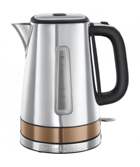 Russell Hobbs 24280-70 Bouilloire Electrique 1,7L Luna, Ébullition Rapide, Niveau Eau Visible, Ouverture Facile - Cuivre