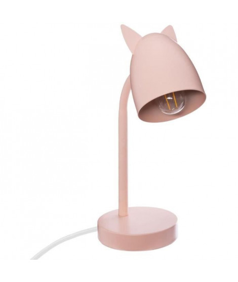 Lampe Oreilles en métal - E14 - 25 W - H. 31 cm - Rose