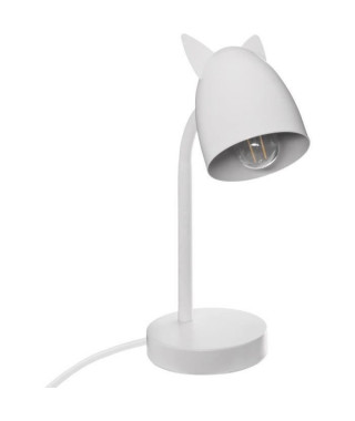 Lampe Oreilles en métal - E14 - 25 W - H. 31 cm - Blanc