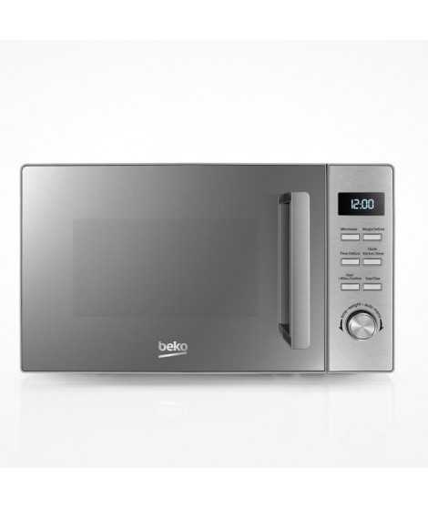 BEKO - MOF23110IX - Micro-ondes Solo - 23 litres - Façade Inox et porte miroir