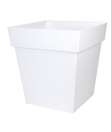 EDA Pot carré Toscane - 50 cm - 87 L - Blanc