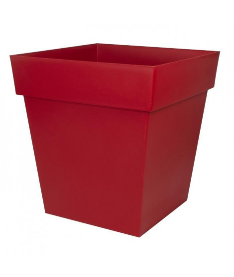 EDA Pot carré Toscane - 50 cm - 87 L - Rouge