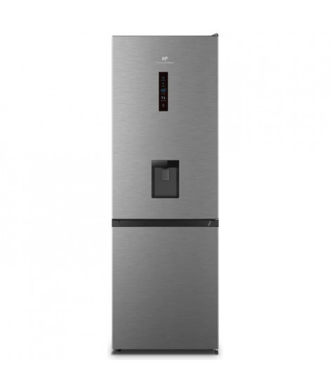 CONTINENTAL EDISON CEFC288NFIX Réfrigérateur combiné 288L (205L+83L) - Total No Frost- 1,784 x59,5x59,2 cm - A+ - Inox