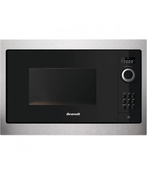 BRANDT BMS6115X - Micro-ondes encastrable monofonction - Inox - 26 L - 900 W