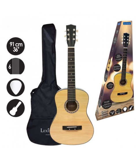 LEXIBOOK Guitare Acoustique en Bois - 91 cm