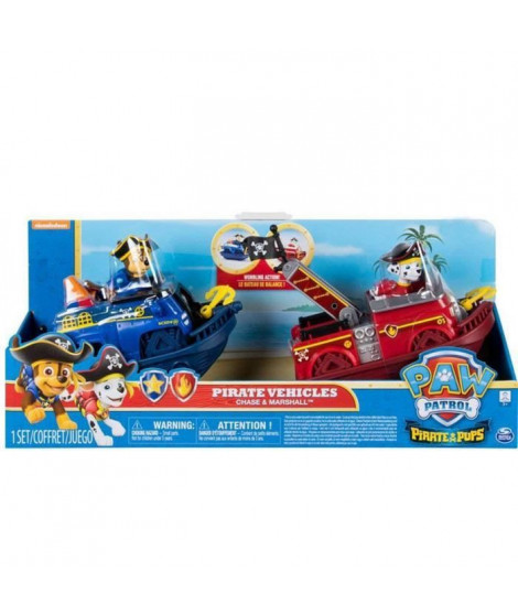 PAT PATROUILLE - PACK DE 2 VEHICULES PIRATE Paw Patrol - 6040214 - Jeu jouet enfant a partir de 3 ans