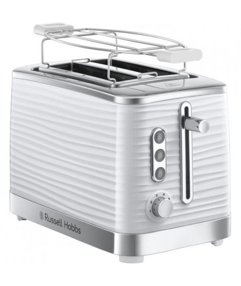 Russell Hobbs 24370-56 Toaster Grille Pain XL Inspire, Contrôle Brunissage, Décongéle, Réchauffe, Chauffe Viennoiserie - Blanc