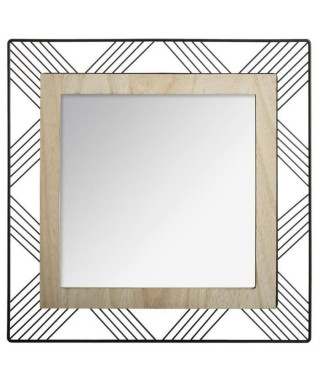 Miroir carré en métal MDF joe - 45 x 454 cm - Noir