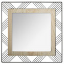 Miroir carré en métal MDF joe - 45 x 454 cm - Noir