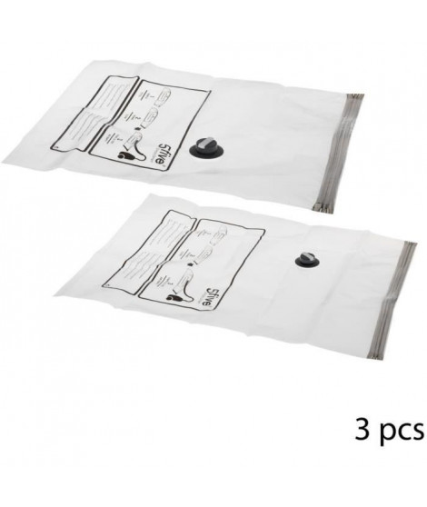 FIVE Lot de 3 Sacs de rangement sous vide Air Roll