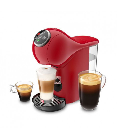 KRUPS Genio S Plus - Machine a café Espresso BooFonction XL Boissons chaudes et froides - Témoin Détartrage - Rouge - YY4444FD