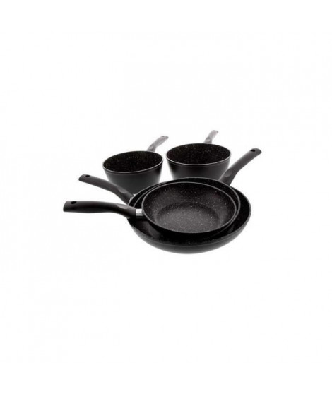 PRADEL EXCELLENCE Lot de 3 poeles 20, 24 et 28 cm + 2 casseroles de 18 et 20 cm