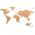 Carte du monde en liege - 102 x 50 cm - Beige