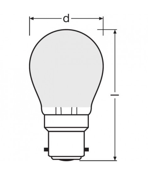 OSRAM Ampoule LED Sphérique verre dépoli variable - 4W équivalent 40W B22 - Blanc chaud