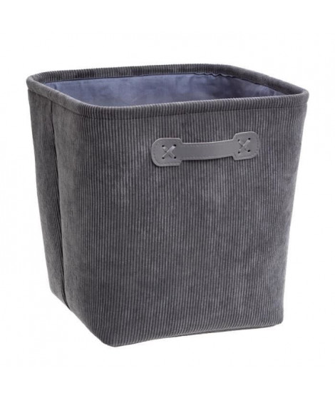 Boîte de rangement 31x31 cm - Velours Gris