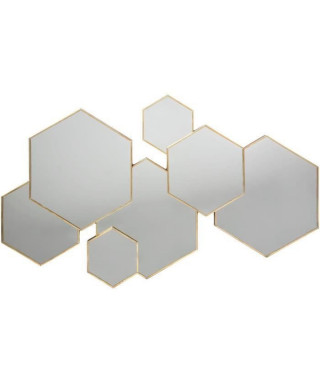 Miroir multi Hexago Lila - 61 x 37 cm - Or