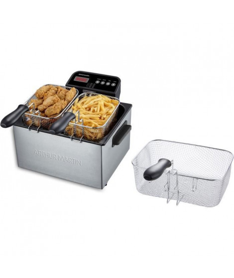 ARTHUR MARTIN AMP824 - Friteuse - 5L - 3 paniers - 3000W - Ecran digital