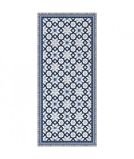 Tapis 100% vinyle VIF 41076 - 1,5 mm - 49,5 x 112 cm - Bleu